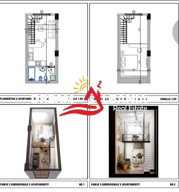 Shiten apartamente 1+1 duplex ne Golem prane Epidamn White Sensation (ID 41111560) 2