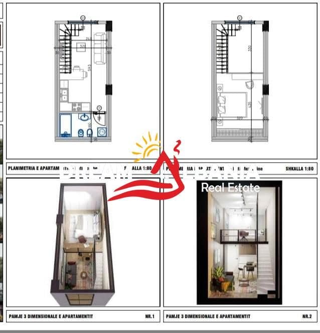 Shiten apartamente 1+1 duplex ne Golem prane Epidamn White Sensation (ID 41111560) 3