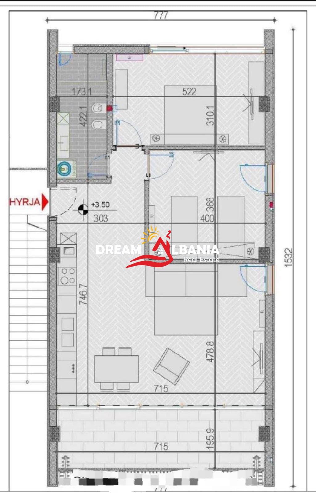 Shitet Apartament 2+1+post parkimi ne Green Coast 1 Palase ID(41212268)