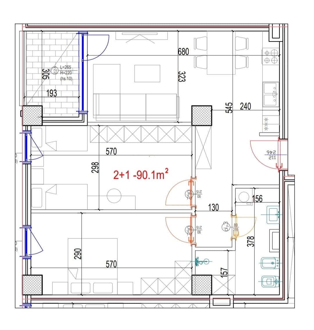 Apartament 2+1 ne Shitje ne Rrugen Don Bosko ne Tirane (ID 41211829)