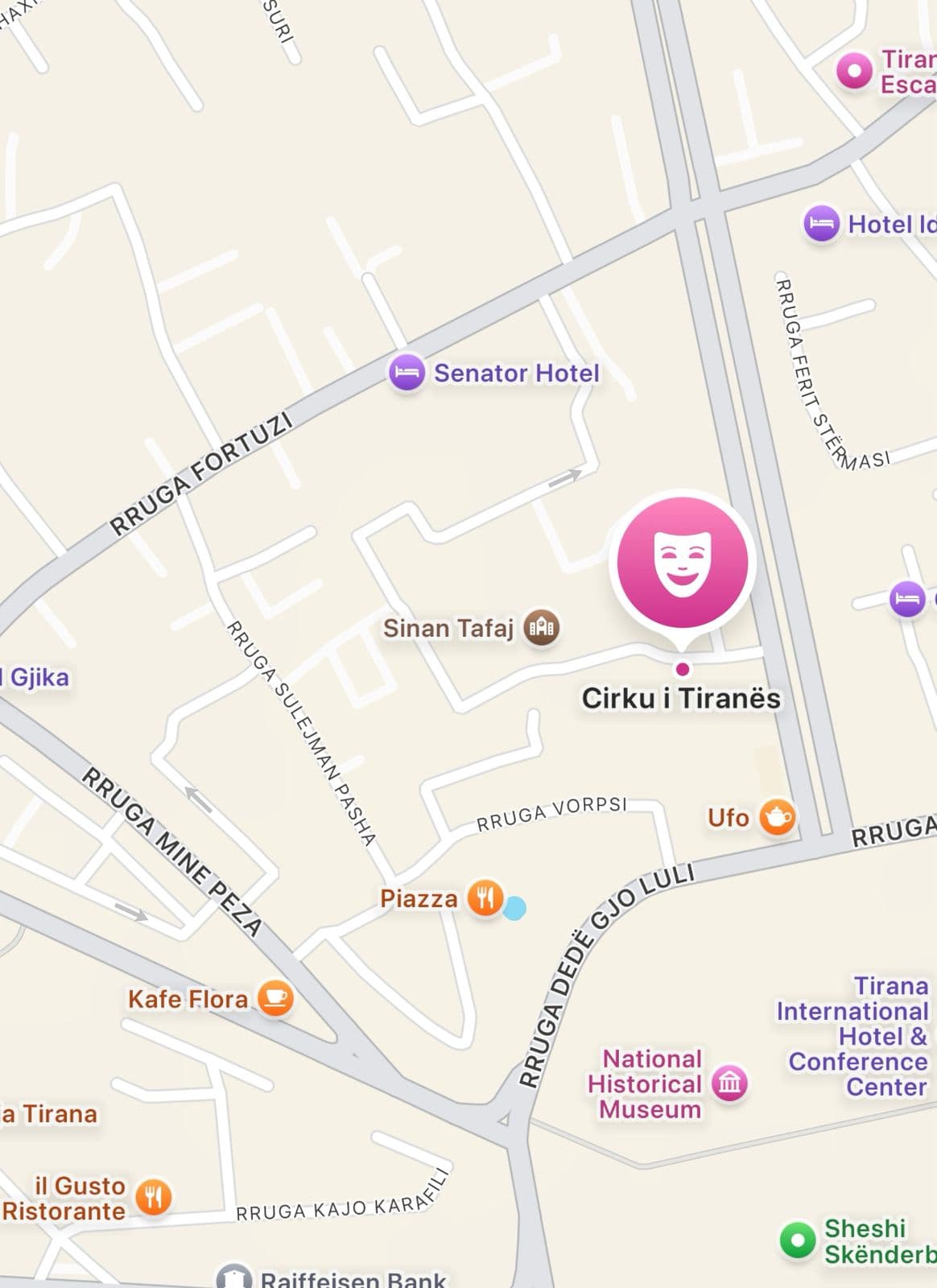 Zyre ne shitje ne Rrugen Sulejman Pasha, prane “Ish Cirkut” – Tirane (ID 4171601)