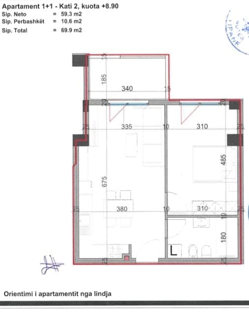 Apartament 1+1 ne Shitje ne Rrugen e Kavajes, Prane Qendres Globe (ID 41111179)