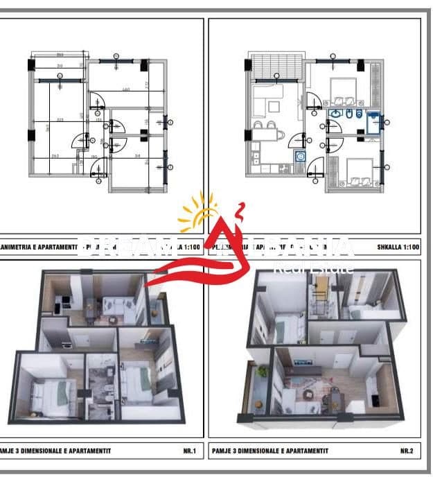 Apartamente 2+1 ne Golem prane Epidamn White Sensation (ID 41212224)