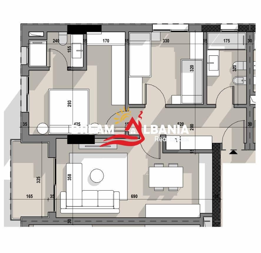 Apartament 2+1+2 Ne Shitje tek Residenca Ajka, 5 Maji (ID 41212253) 4