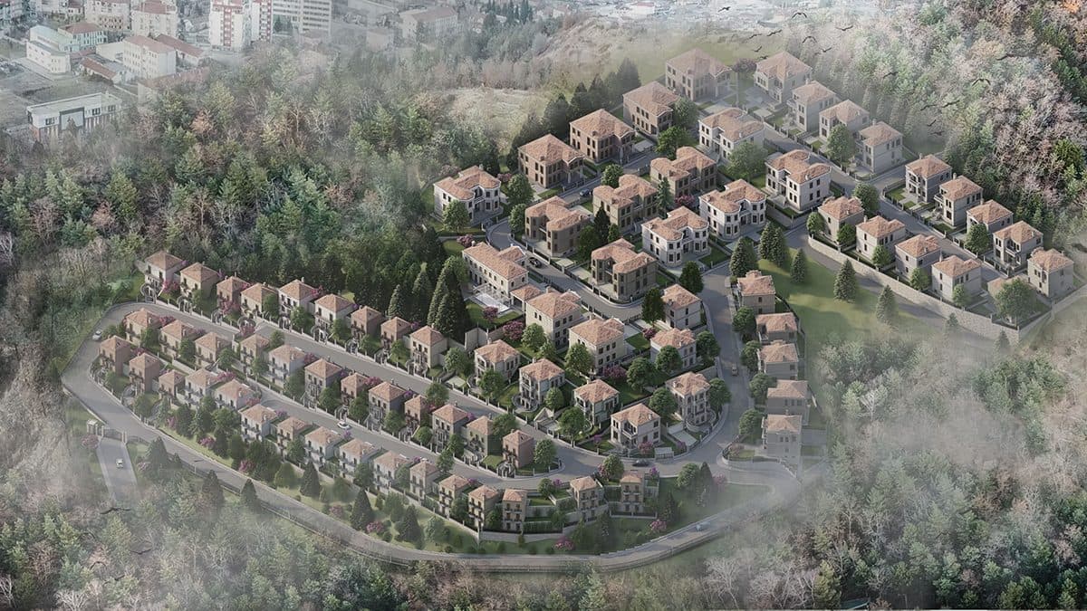 Shitet Vilë 3+1+4 në rezidencën elitare Belvedere Korça në Korçë - 356000€ 3