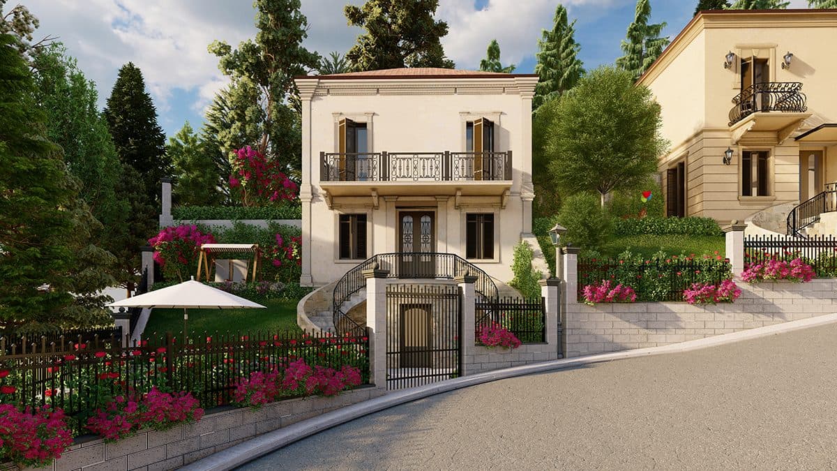 Shitet Vilë 3+1+4 në rezidencën elitare Belvedere Korça në Korçë - 315,000€ 2