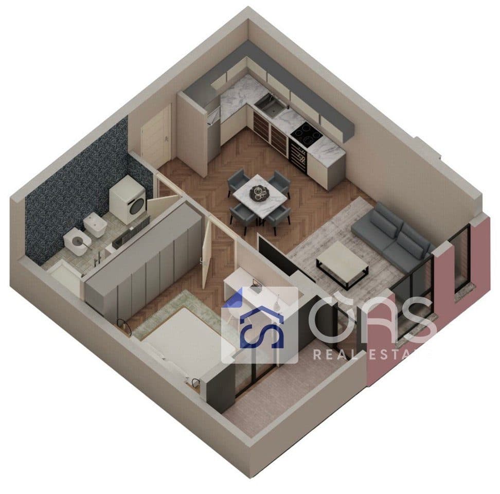 Shitet apartament 1+1 ne Paskuqan tek Shehu 2 65.000 euro 3