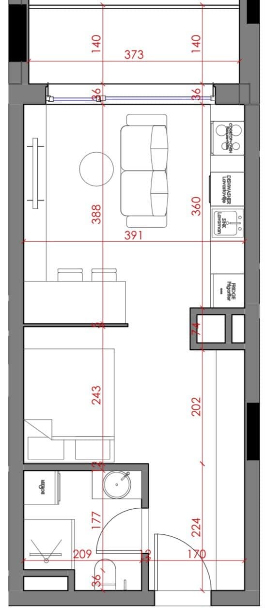 Shitet Apartament 1+1 Paskuqan
