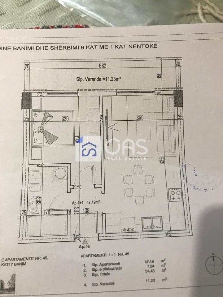 Shitet Apartament 1+1 ne PASKUQAN. 70.000 euro 2