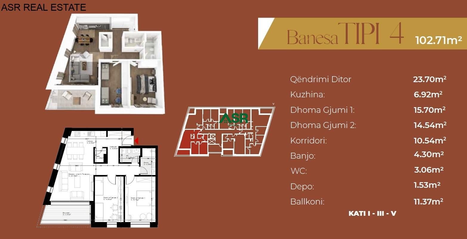 Ofrohet banesa me siperfaqe 102.71 m² per SHITJE në Prizren