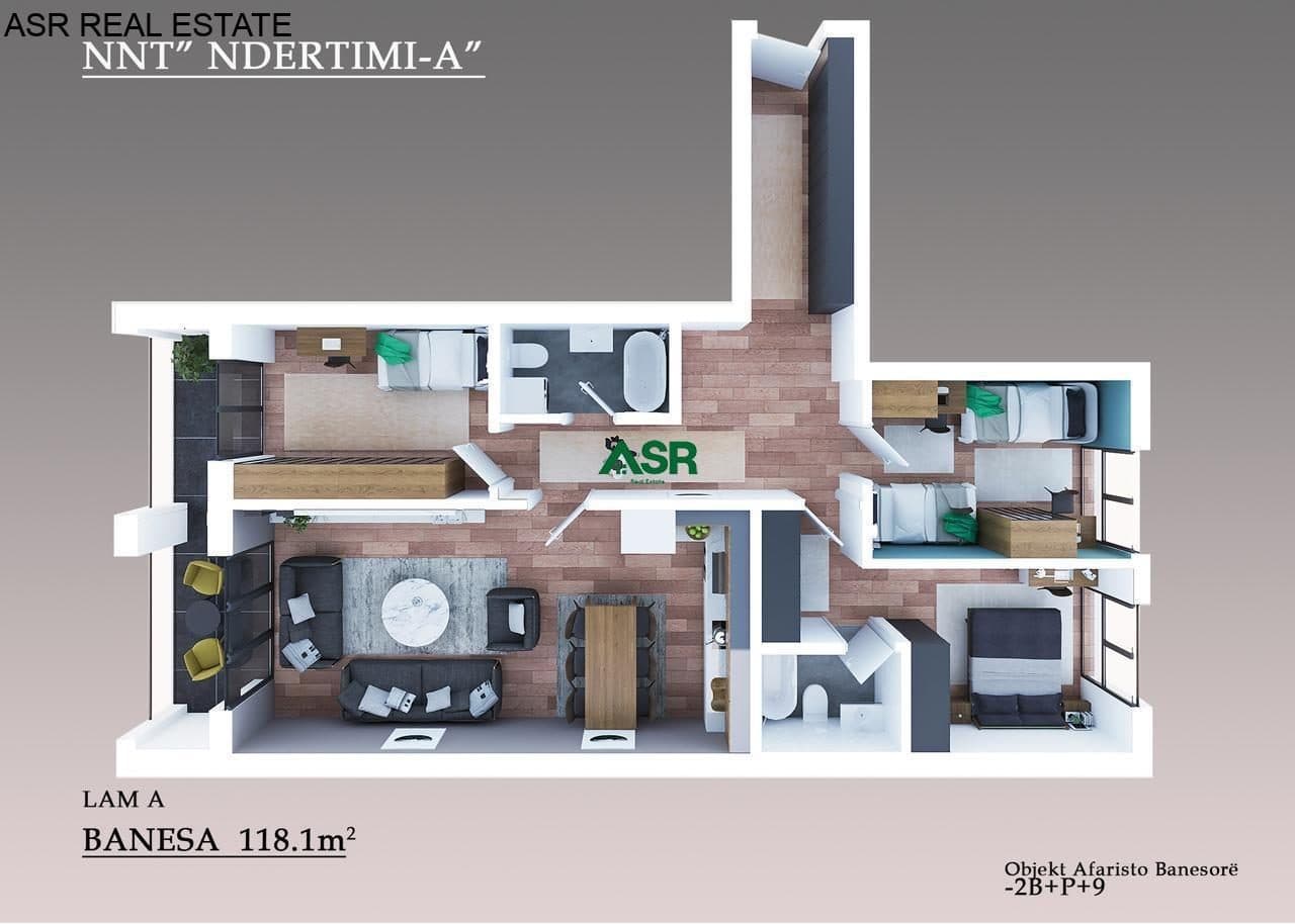 Banesë 118m2 ne shitje në rr.B