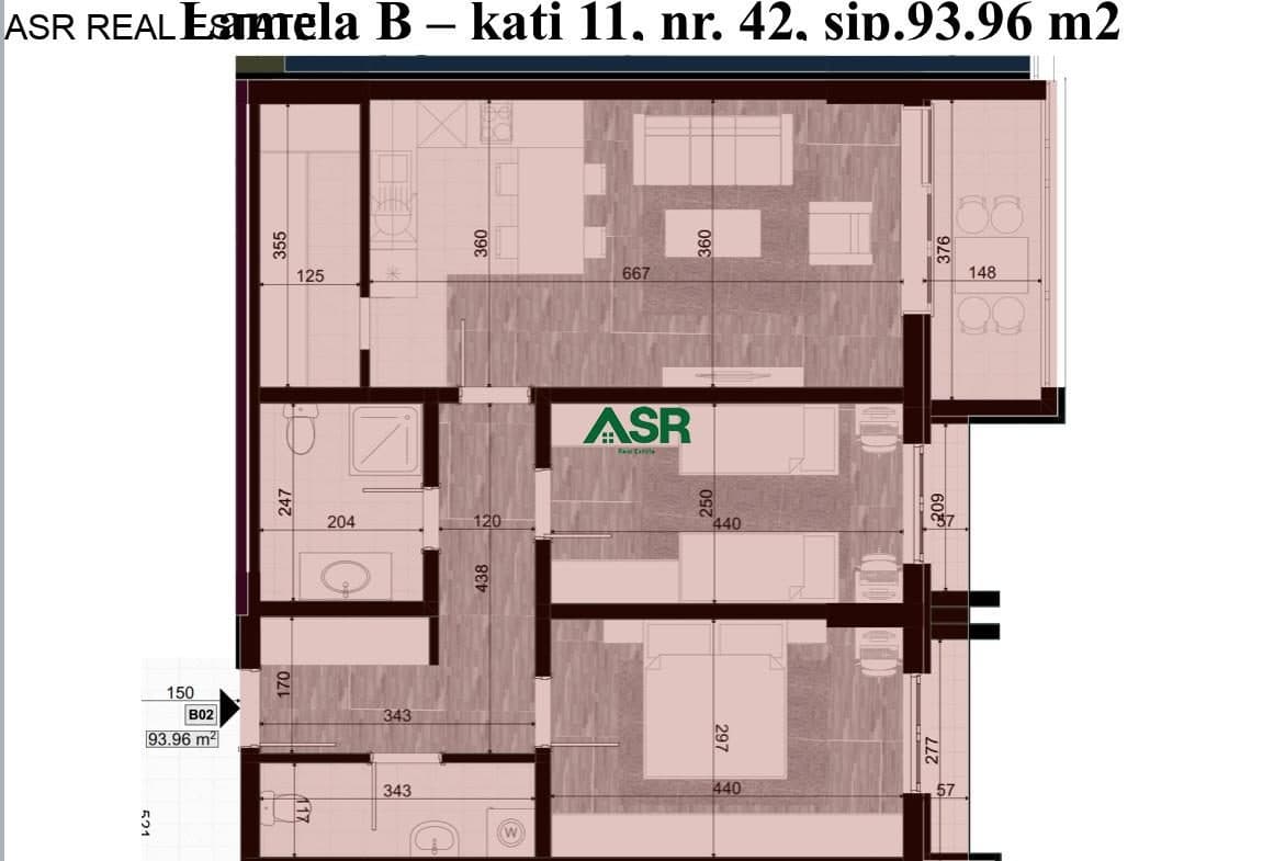 #ID:3085Banesë 93.96m2 në #Shitje në lagjën Prishtina e re 3