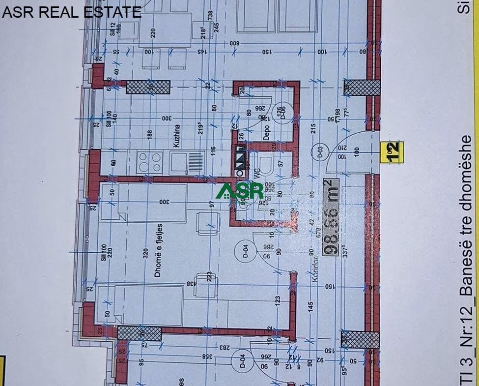 Ofrohen për #SHITJE Banesa 98.86 m² dhe 97.40 m² në Emshir tek Kompleksi Blerti. 4