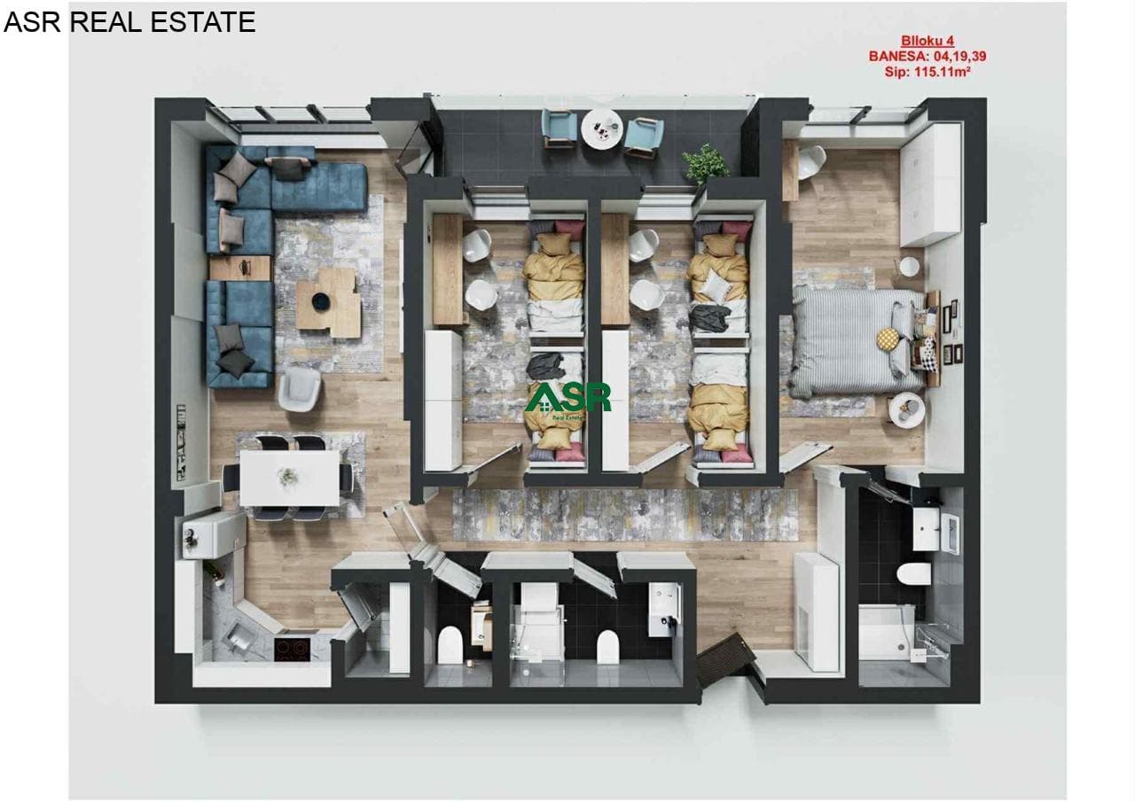 #ID:3829 Banesë 115.11 m2 ne #SHITJE në lagjen Prishtina e re