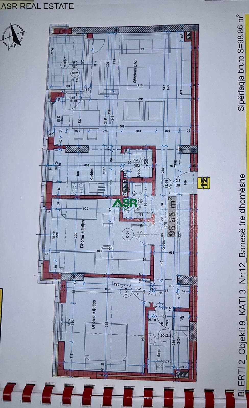 Ofrohen për SHITJE Banesa 98.86 m² dhe 97.40 m² në Emshir tek Kompleksi Blerti. 4