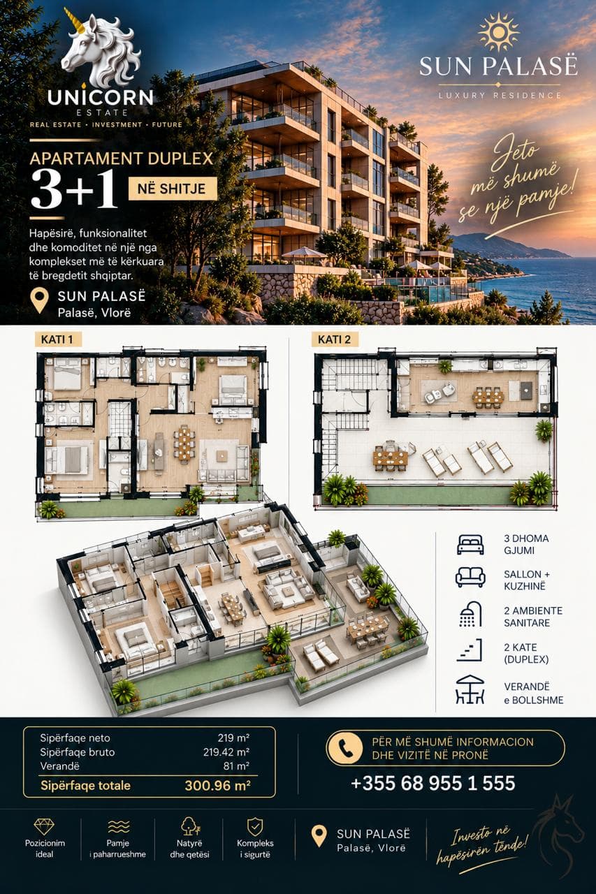 Apartament 1+1 në shitje Dhermi, Himarë 3