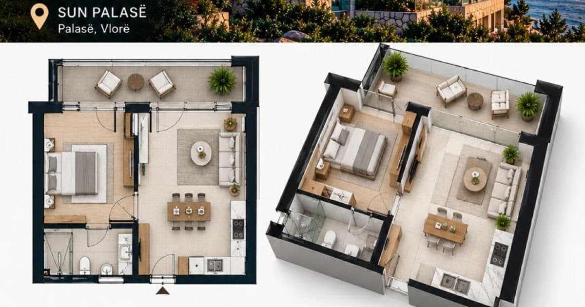 Apartament 1+1 në shitje Dhermi, Himarë