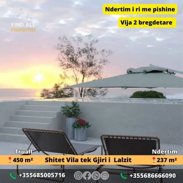 Shiten Vila private ne Gjirin e Lalzit,Durres ndertim i ri 2
