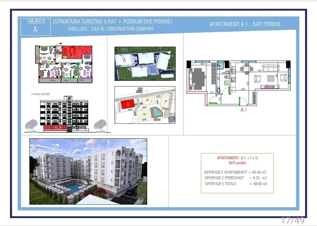 Shitet Apartament 1+1 në plazhin e Golemit – Kati 0 (Banim)ndertim i ri 4