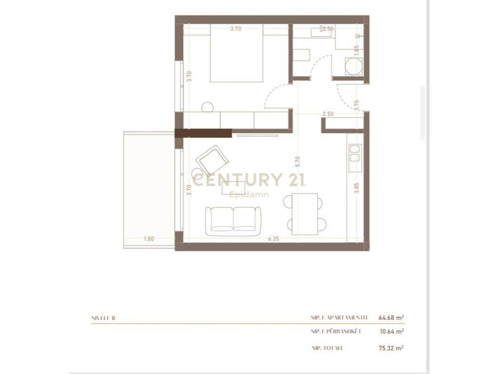 Apartament 1+1 për Shitje tek residenca ''HERA ''!
Mundesi pagese me keste ! 3