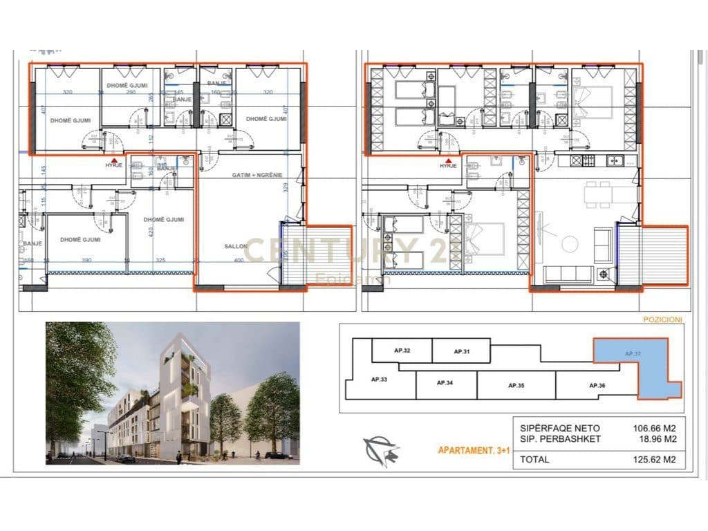 Iluminar Residence - Apartament 3+1+3 për shitje !! 2