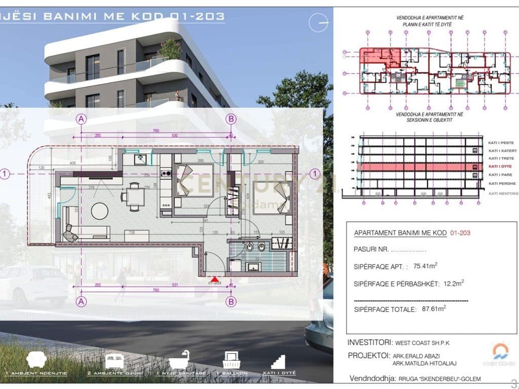 Apartament 2+1 Per Shitje në Rezidencën West Coast – Vetëm 300m nga Deti