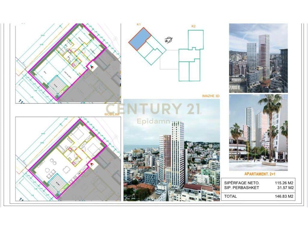 APARTAMENT 2+1 PËR SHITJE , DURRËS TOWER 4