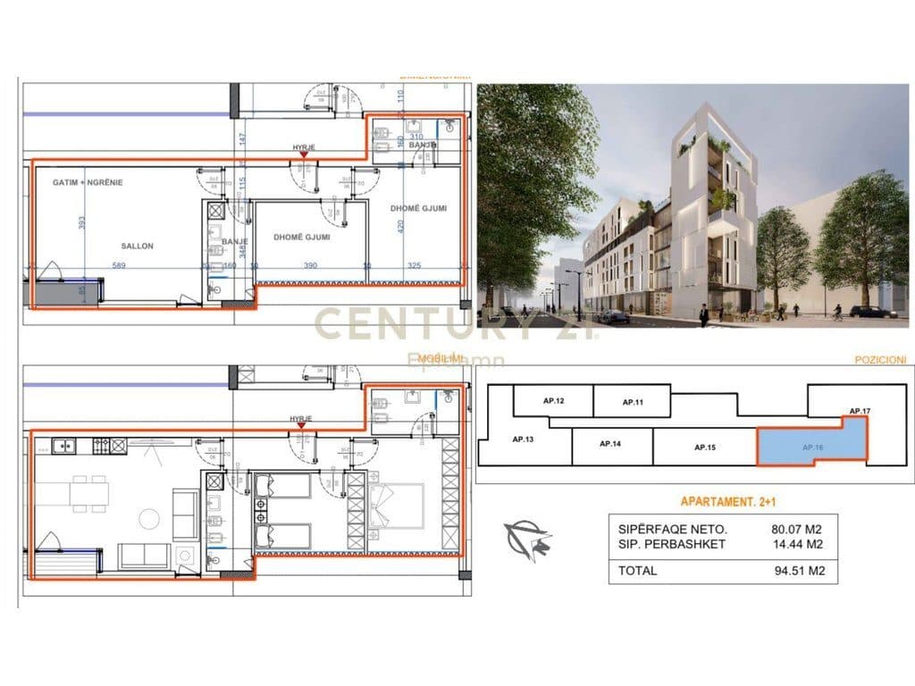 Iluminar Residence - Apartament 2+1+2 për shitje !! 2