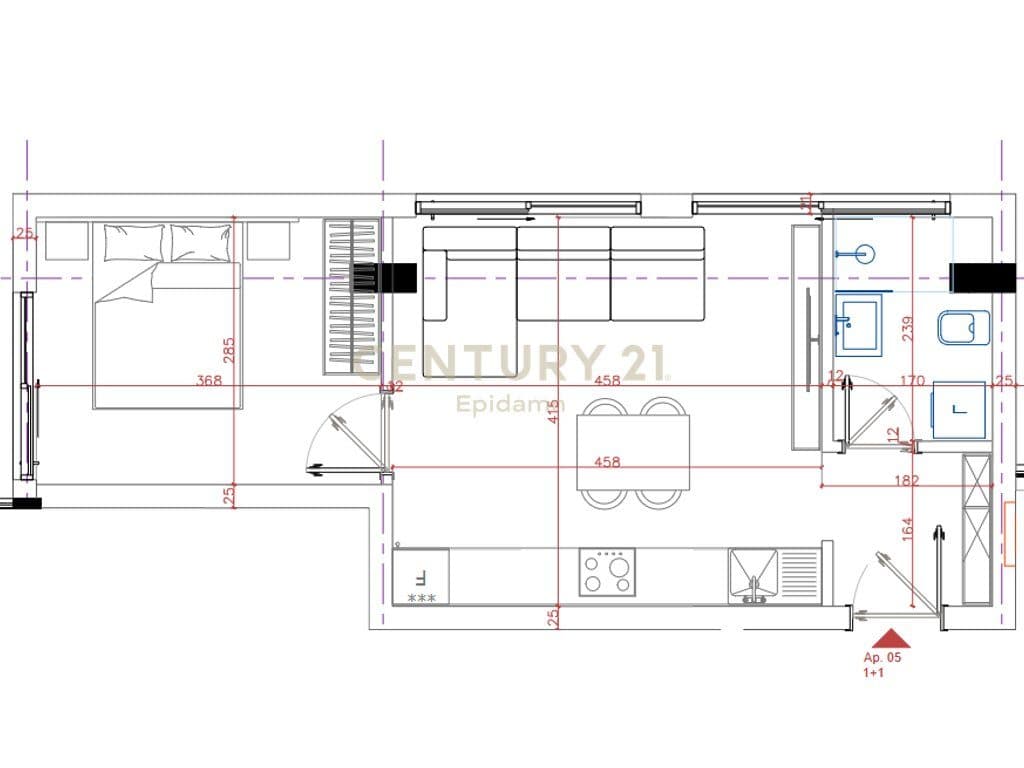 SHITET APARTAMENT 1+1 NË " PORTO LALZI " HAMALLAJ