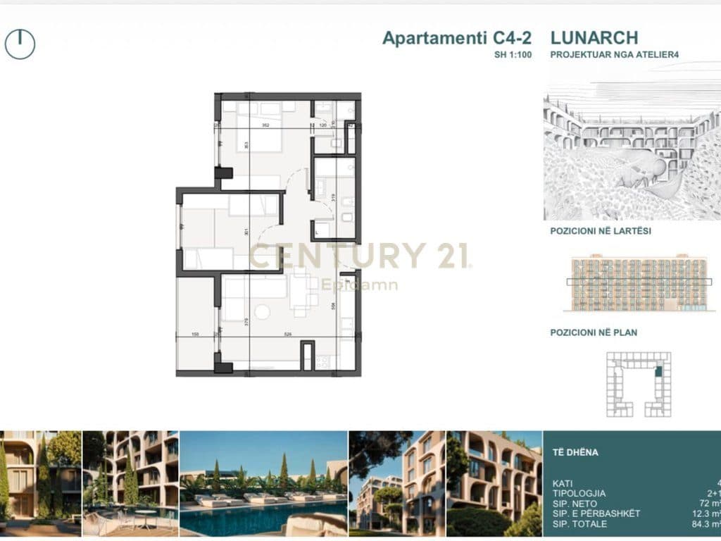 EXCLUSIVE ! Apartament 2+1 për shitje në Lunarch Residence Mali i Robit ! 4