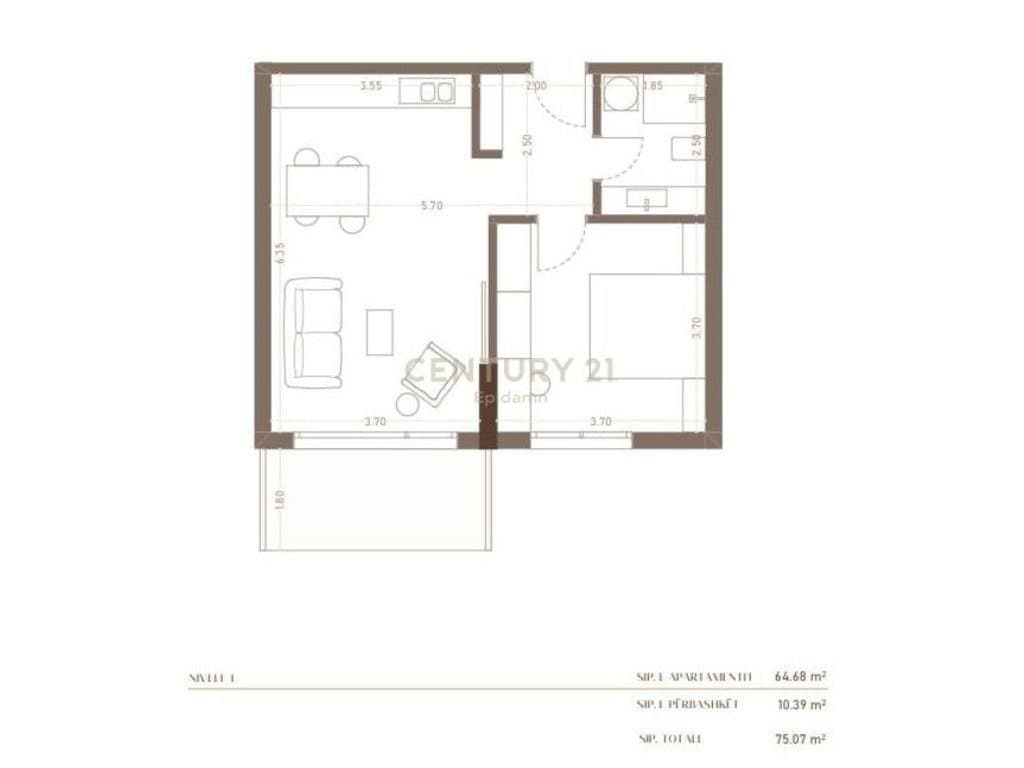 Apartament 1+1 për Shitje tek residenca ''HERA ''!
Mundesi pagese me keste !