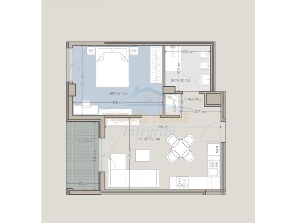 Mundësi investimi, Apartament 1+1, Baks Bay, Rana e Hedhun.