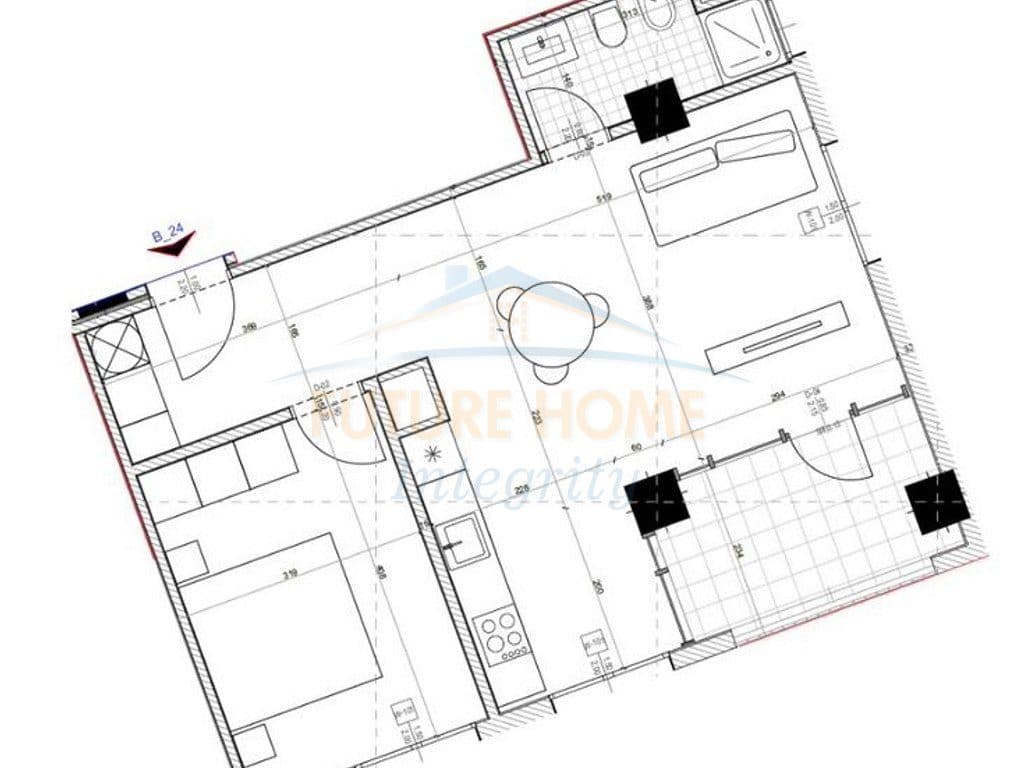 Shitet, Apartament 1+1+Post Parkimi, River Park Residence, Tiranë. 4