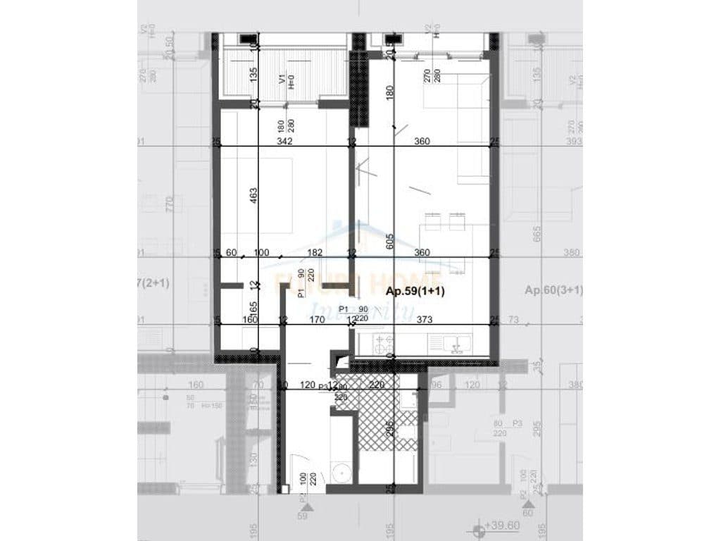 Shitet, Apartament 1+1, Filigree Tower, Tiranë.