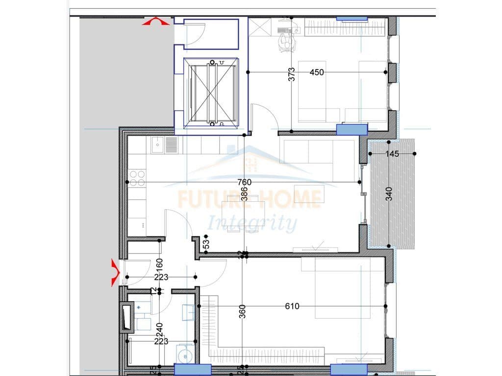 Shitet, Apartament 2+1, BelFiore Residence II, Tiranë. 3
