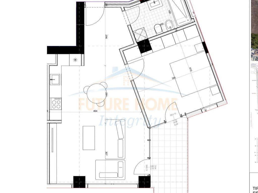 Shitet, Apartament 1+1, Unaza e Re, Tiranë.