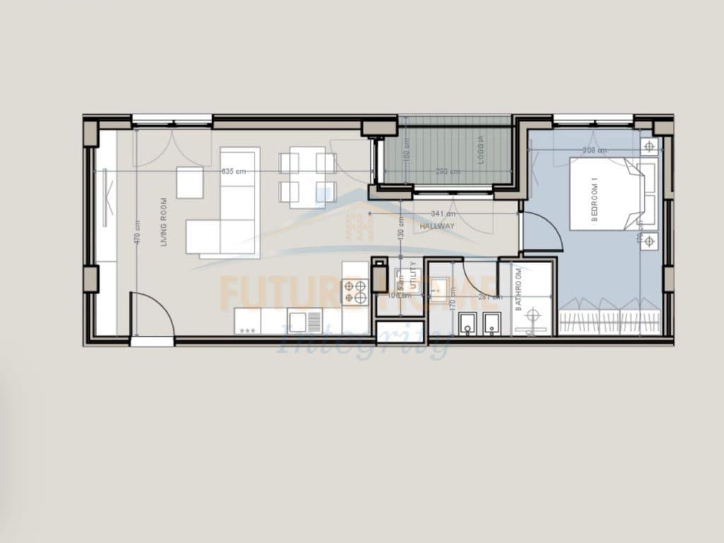 Mundësi investimi, Apartament 1+1, Baks Bay, Rana e Hedhun.