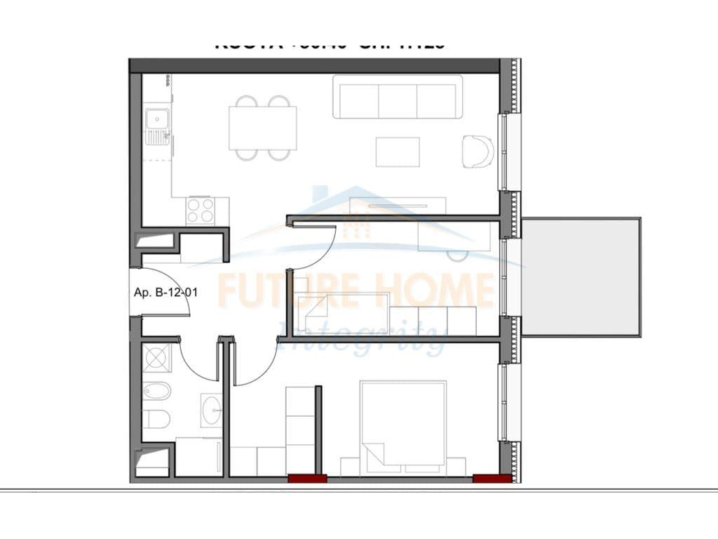 Shitet, Apartament 2+1, Art N'Lagje Residence, Tiranë. 3