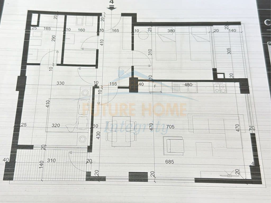 Shitet, Apartament 2+1+2, City Residence, Tiranë.
