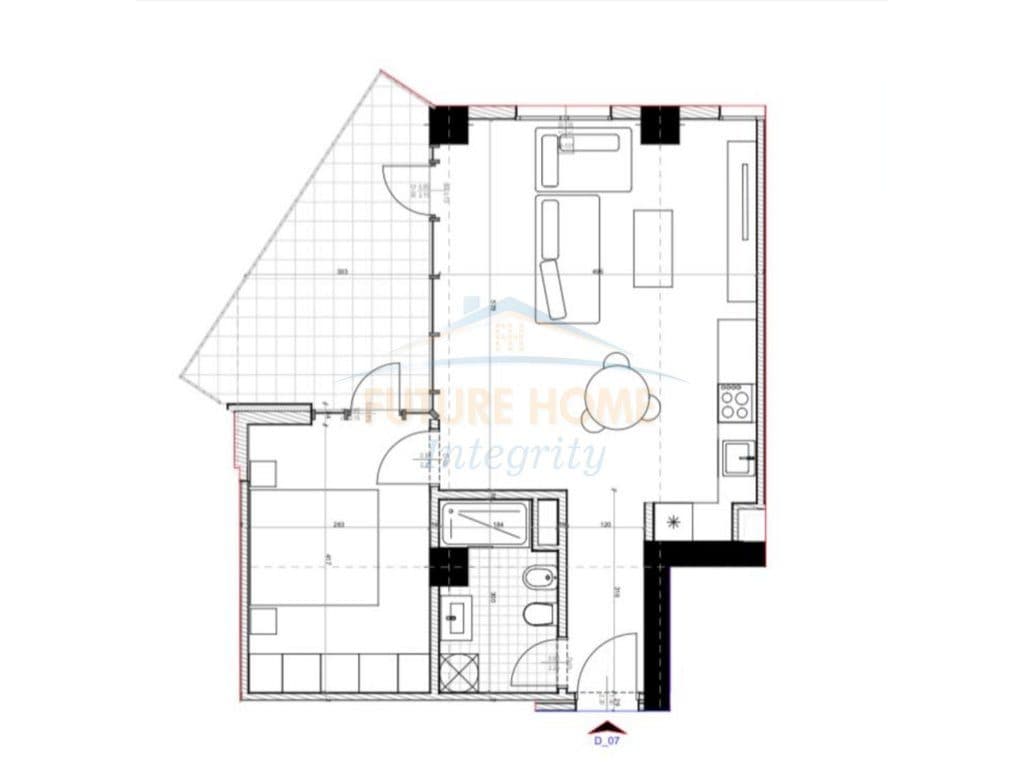 Shitet, Apartament 1+1, Unaza e Re, Tiranë.