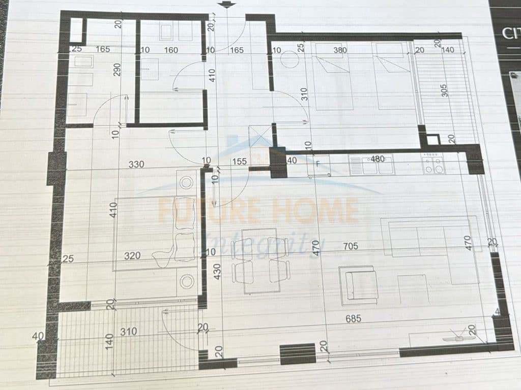 Shitet, Apartament 2+1+2, City Residence, Tiranë.