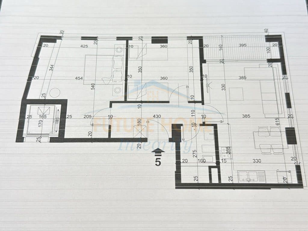 Shitet, Apartament 2+1, City Residence, Tiranë.