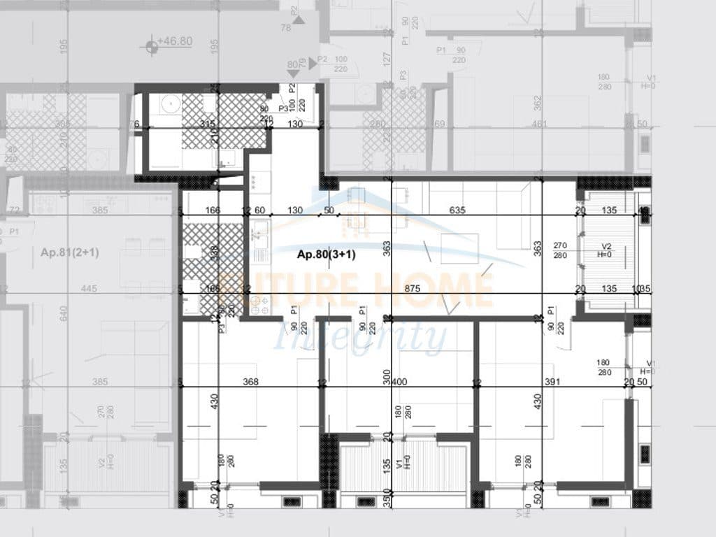 Shitet, Apartament 3+1+2, Filigree Tower, Tiranë.