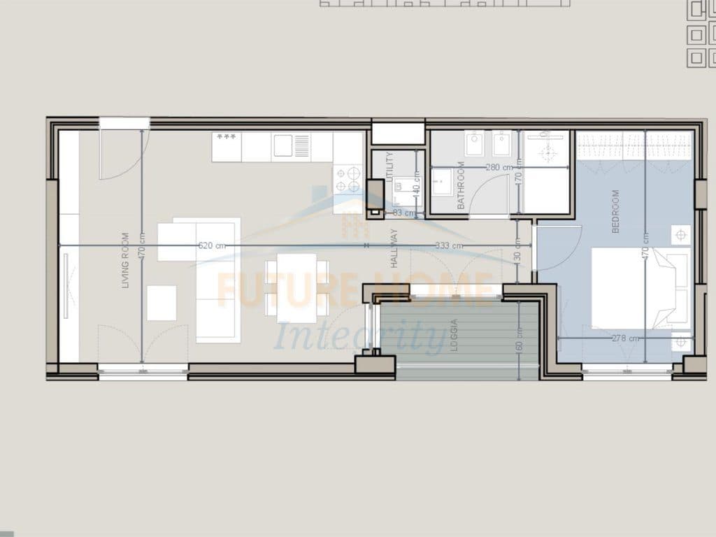 Mundësi investimi, Apartament 1+1, Baks Bay, Rana e Hedhun.