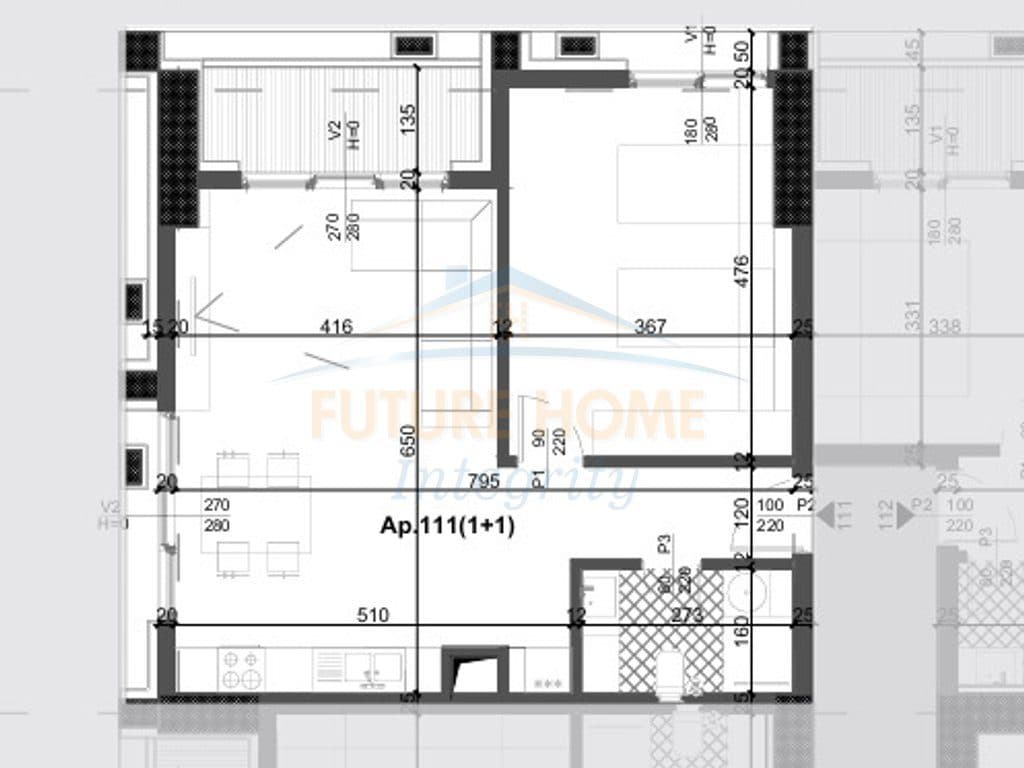 Shitet, Apartament 1+1, Filigree Tower, Tiranë.