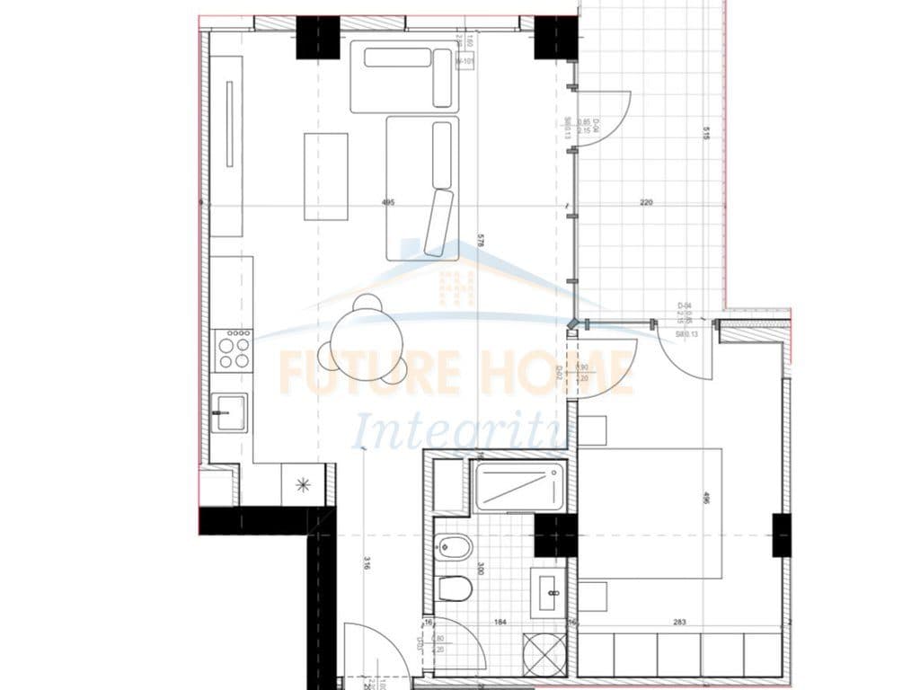 Shitet, Apartament 1+1, Unaza e Re, Tiranë.