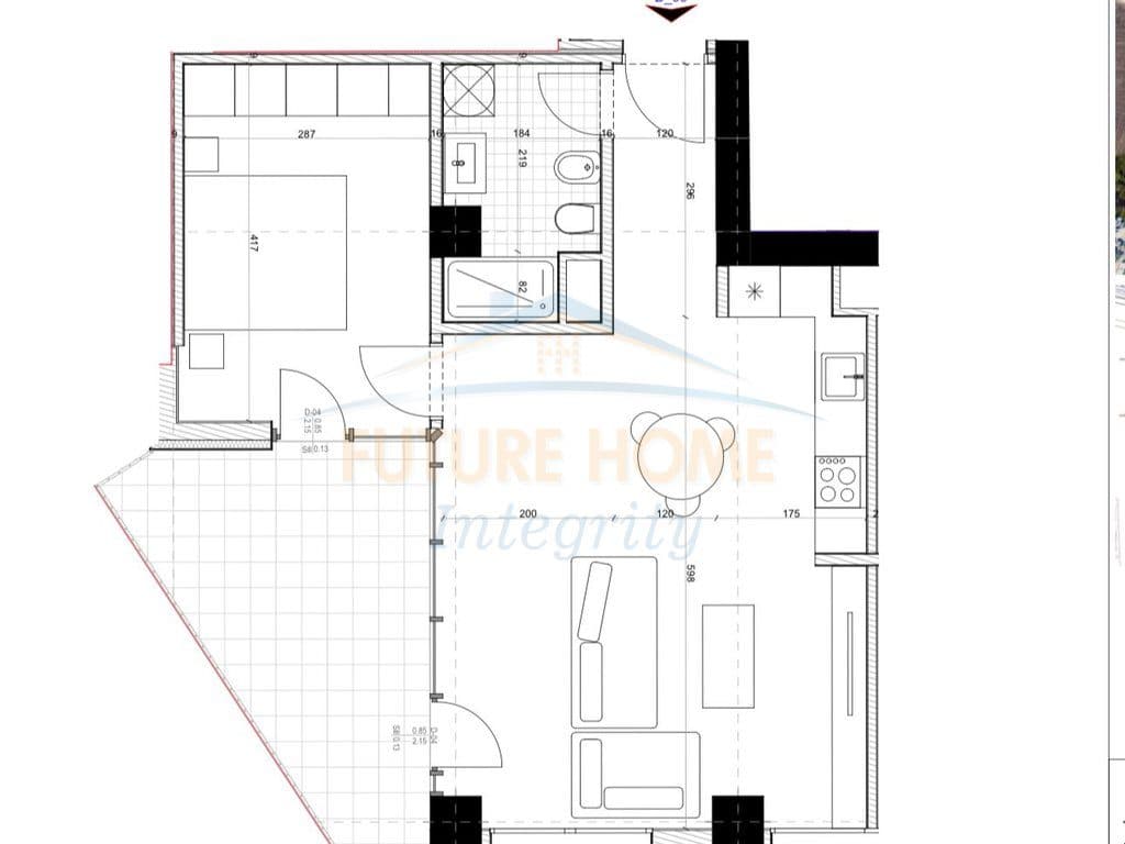 Shitet, Apartament 1+1, Unaza e Re, Tiranë. 4