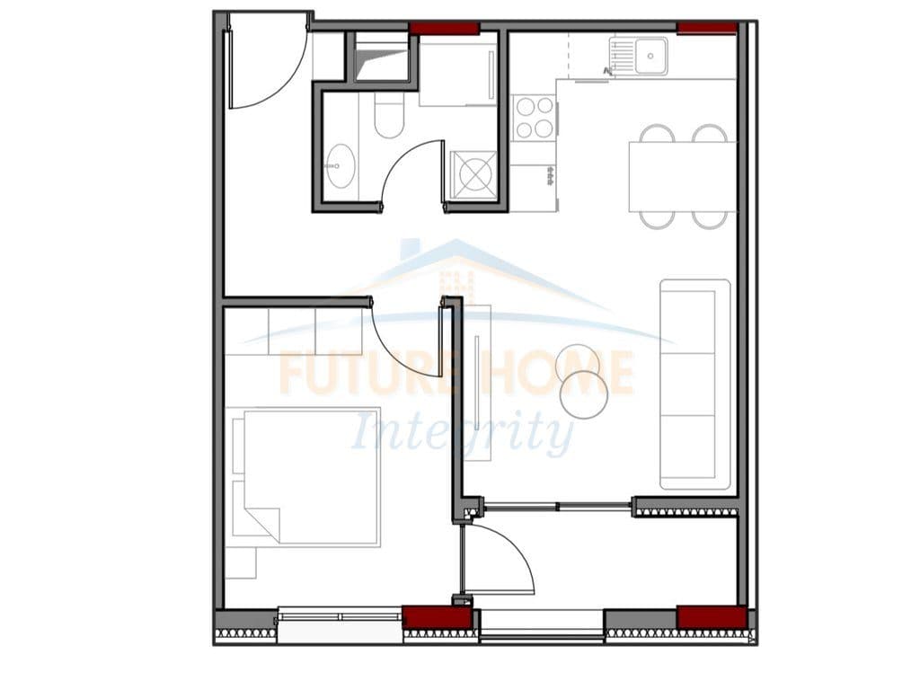Shitet, Apartament 1+1, Art N'Lagje Residence, Tiranë. 3