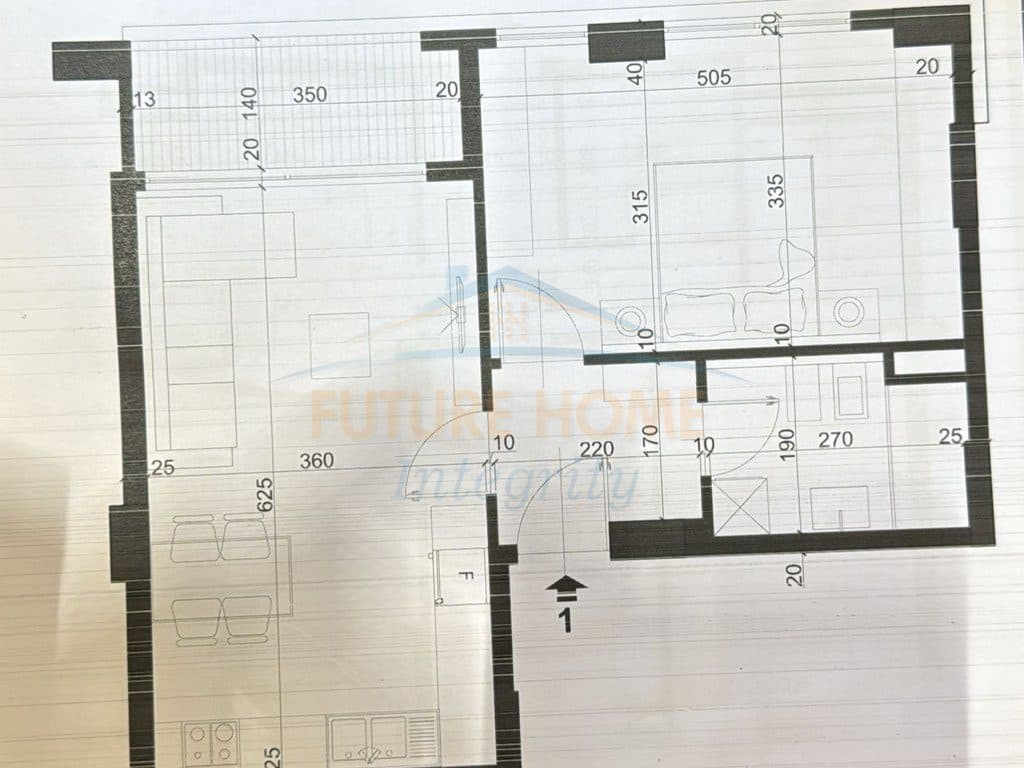 Shitet, Apartament 1+1, City Residence, Tiranë.