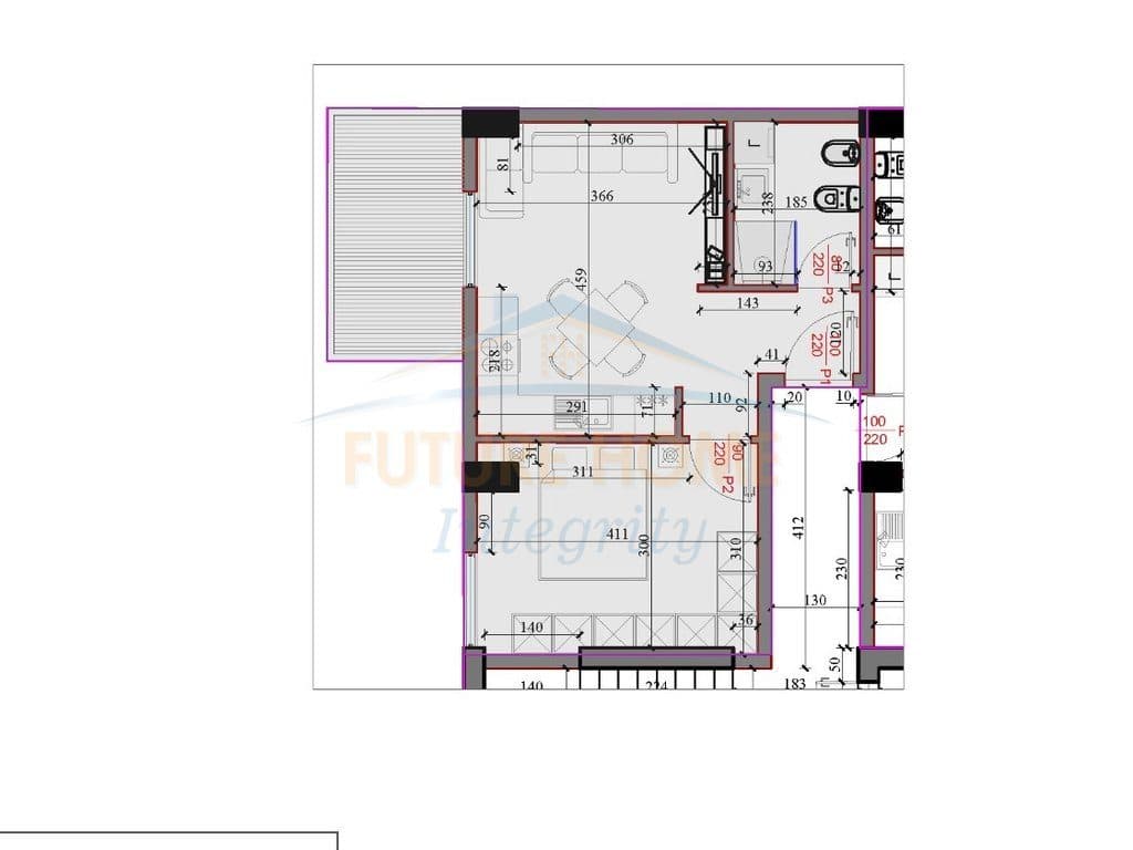 Shitet, Apartament 1+1, Rezidenca Kodra e Liqenit, Paskuqan, Tiranë.